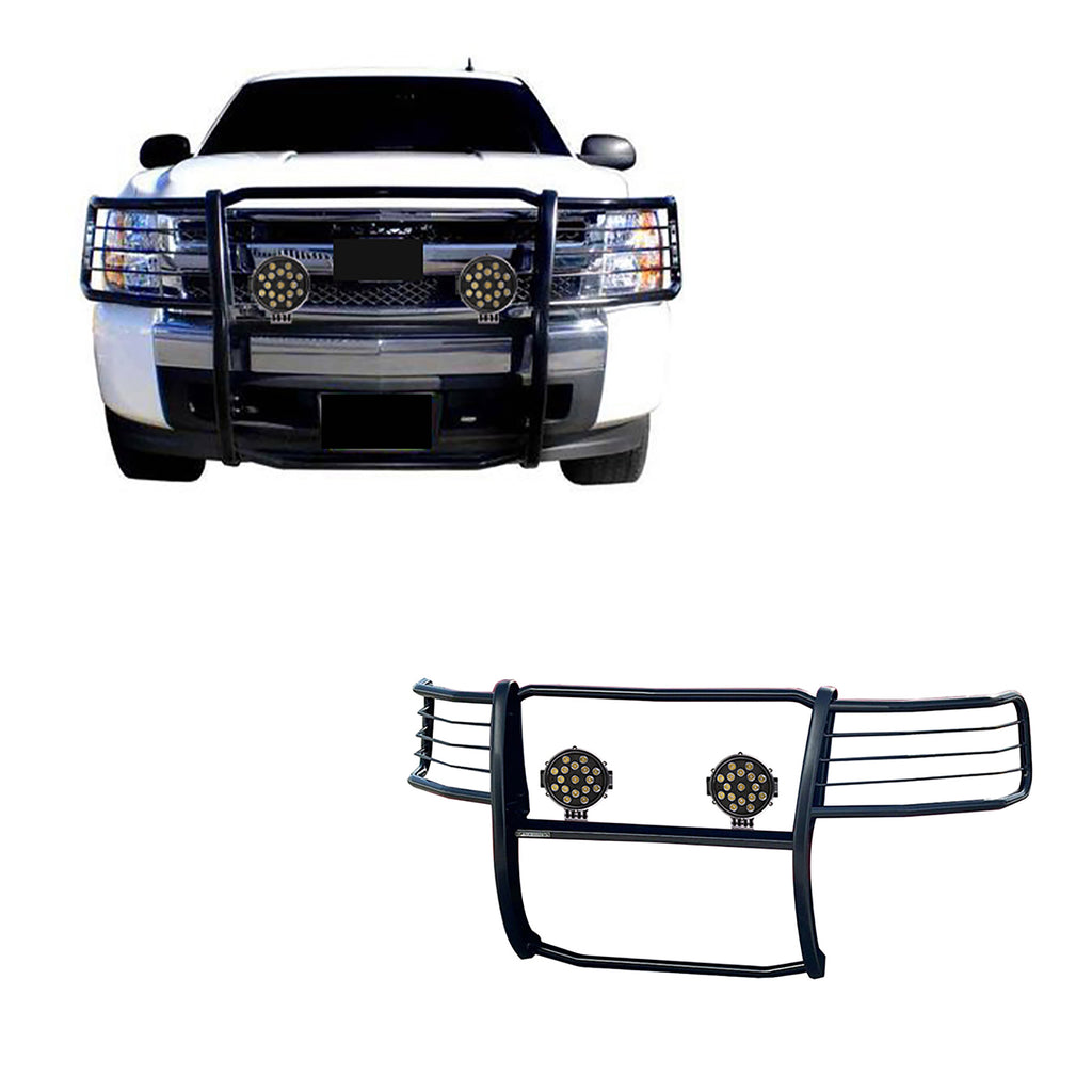 Black Horse Off Road 17A037400MA-PLB Grille Guard Kit for Select Chevrolet Avalanche, Chevrolet Suburban 1500, Chevrolet Tahoe
