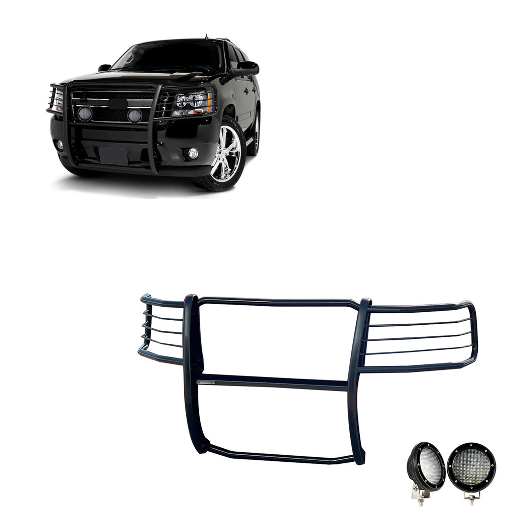 Black Horse Off Road 17A037400MA-PLFB Grille Guard Kit for Select Chevrolet Avalanche, Chevrolet Suburban 1500, Chevrolet Tahoe