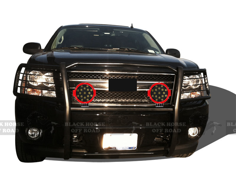 Black Horse Off Road 17A037400MA-PLR Grille Guard Kit for Select Chevrolet Avalanche, Chevrolet Suburban 1500, Chevrolet Tahoe