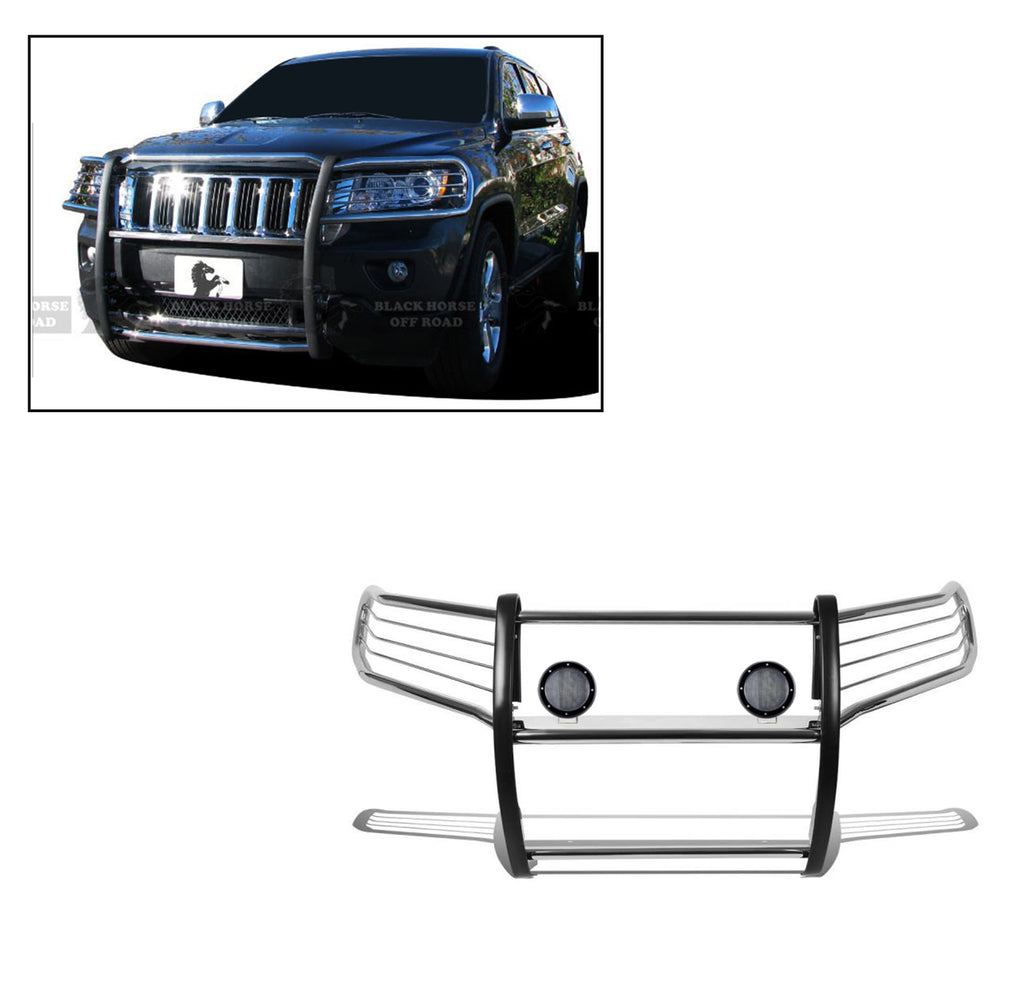 Black Horse Off Road 17A080202MSS-PLFB Grille Guard Kit for Select Jeep Grand Cherokee