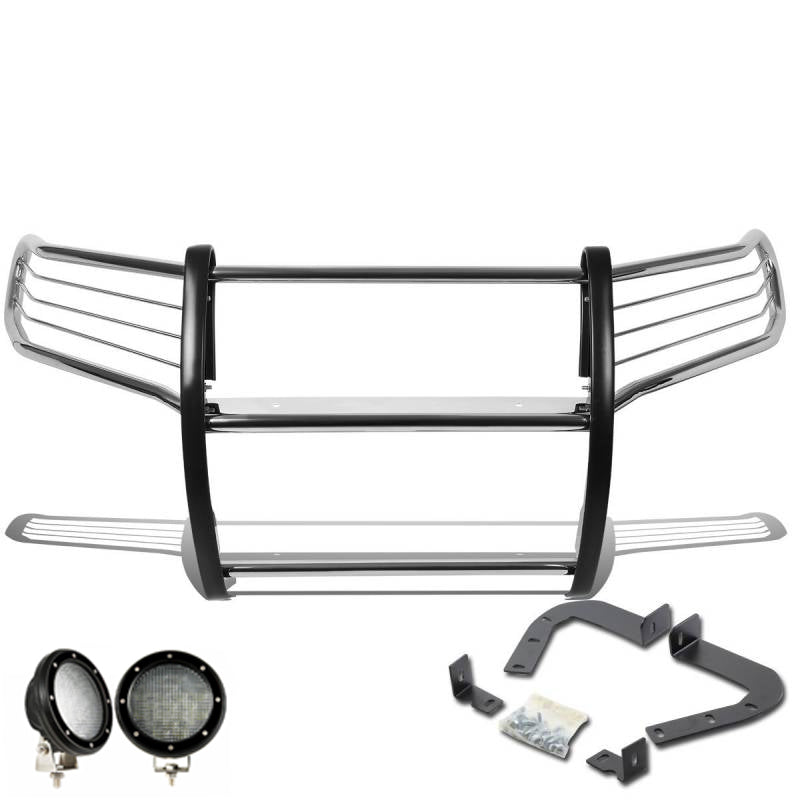 Black Horse Off Road 17A080202MSS-PLFB Grille Guard Kit for Select Jeep Grand Cherokee