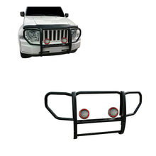 Load image into Gallery viewer, Black Horse Off Road 17A086400A-PLFR Grille Guard Kit for Select Jeep Liberty