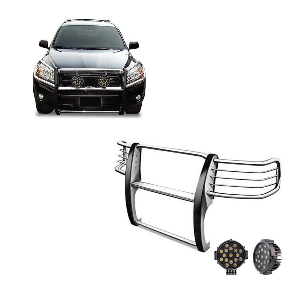 Black Horse Off Road 17A093902MSS-PLB Grille Guard Kit for Select Toyota RAV4