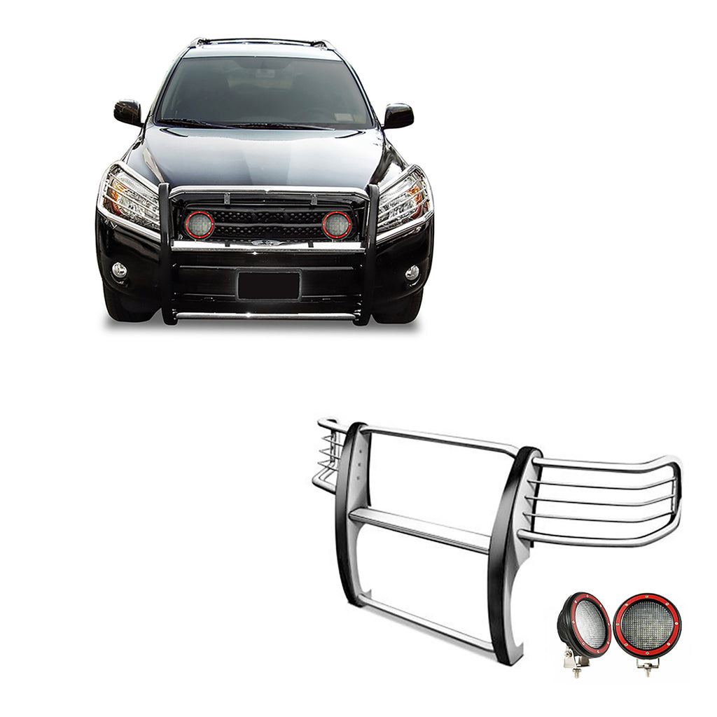 Black Horse Off Road 17A093902MSS-PLFR Grille Guard Kit for Select Toyota RAV4