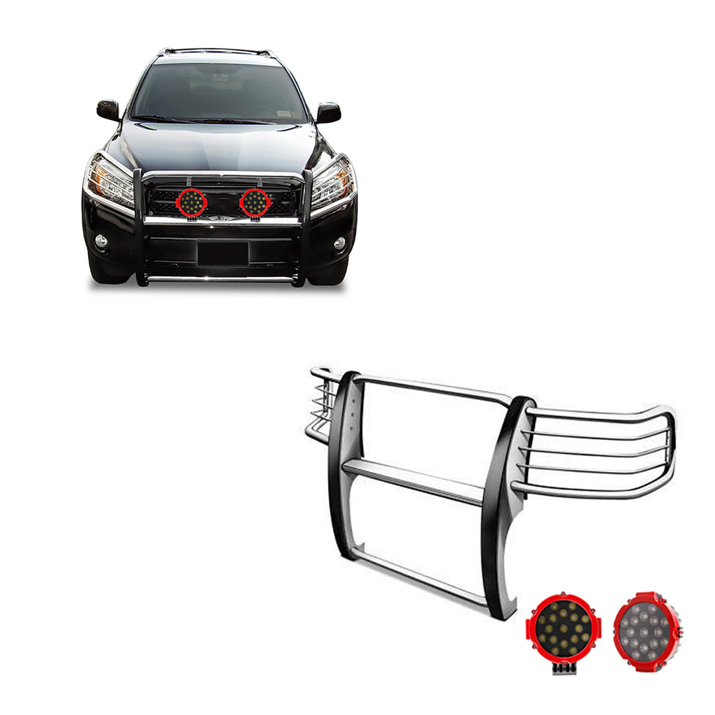 Black Horse Off Road 17A093902MSS-PLR Grille Guard Kit for Select Toyota RAV4