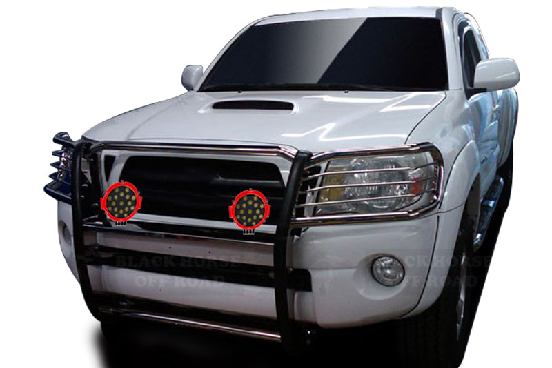 Black Horse Off Road 17A096400MSS-PLR Grille Guard Kit for Select Toyota Tacoma