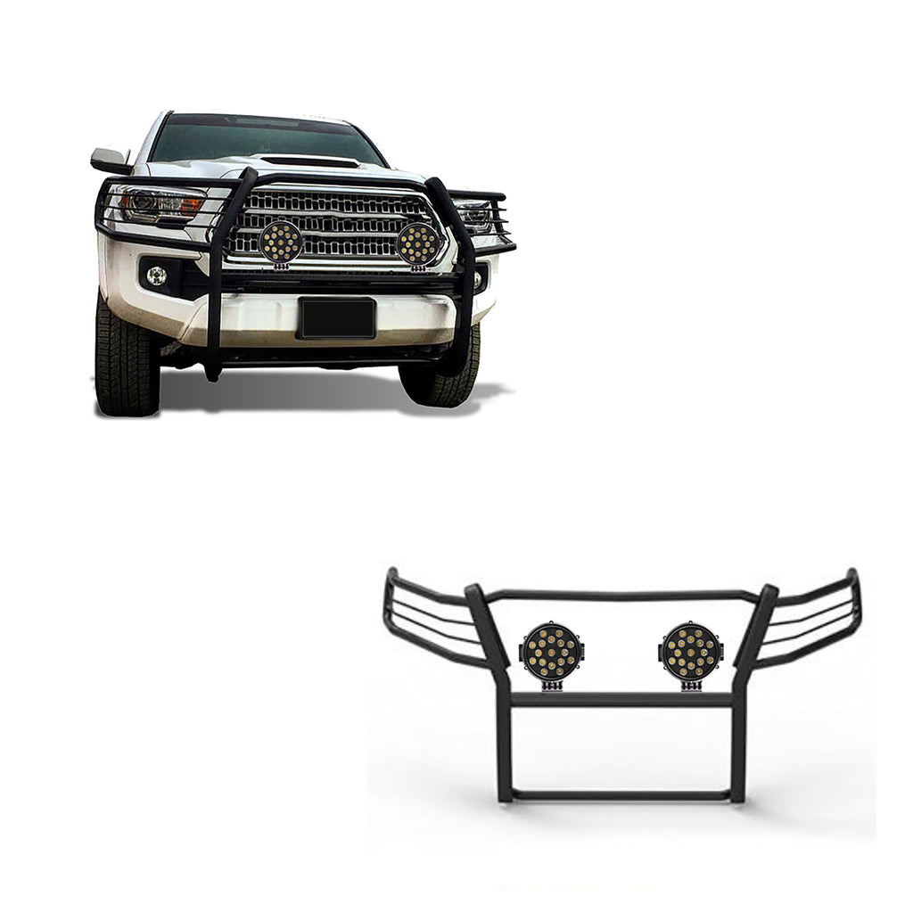 Black Horse Off Road 17A096402MA-PLB Grille Guard Kit for Select Toyota Tacoma