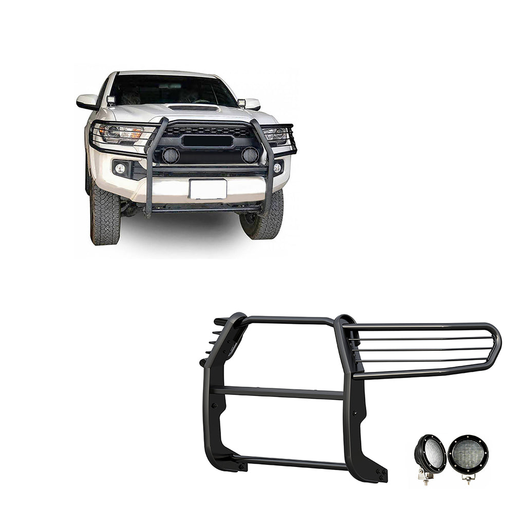 Black Horse Off Road 17A096402MA-PLFB Grille Guard Kit for Select Toyota Tacoma
