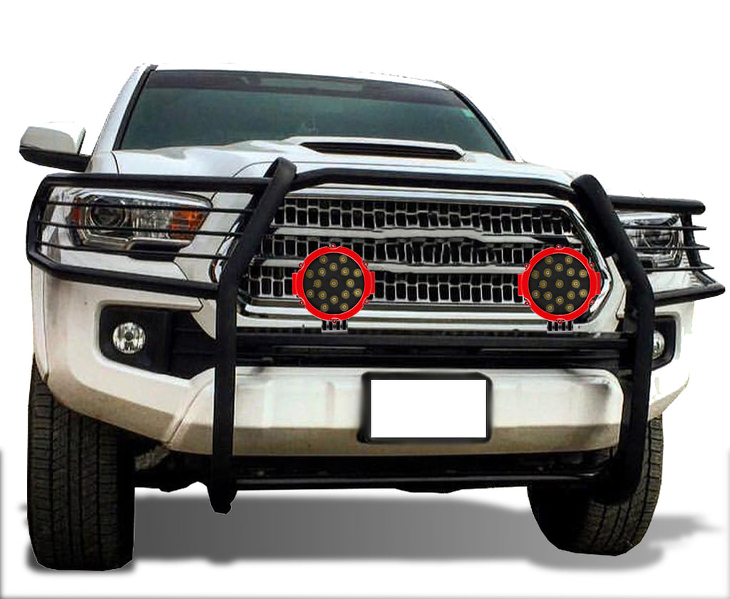 Black Horse Off Road 17A096402MA-PLR Grille Guard Kit for Select Toyota Tacoma