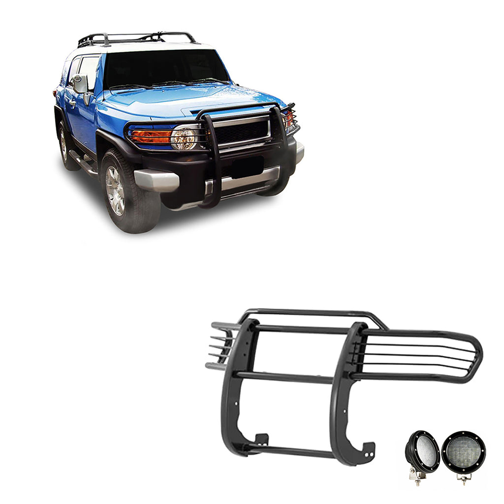 Black Horse Off Road 17A098600MA-PLFB Grille Guard Kit for Select Toyota FJ Cruiser