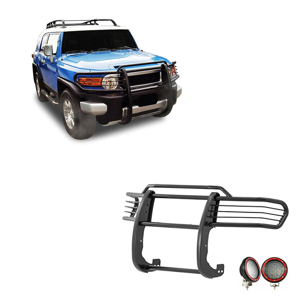 Black Horse Off Road 17A098600MA-PLFR Grille Guard Kit for Select Toyota FJ Cruiser