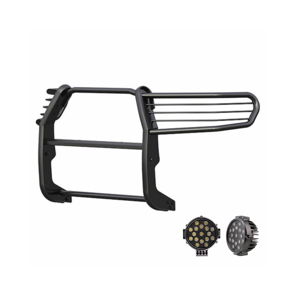Black Horse Off Road 17A098900MA-PLB Grille Guard Kit for Select Toyota Sequoia, Toyota Tundra