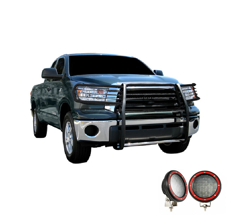 Black Horse Off Road 17A098900MA-PLFR Grille Guard Kit for Select Toyota Sequoia, Toyota Tundra