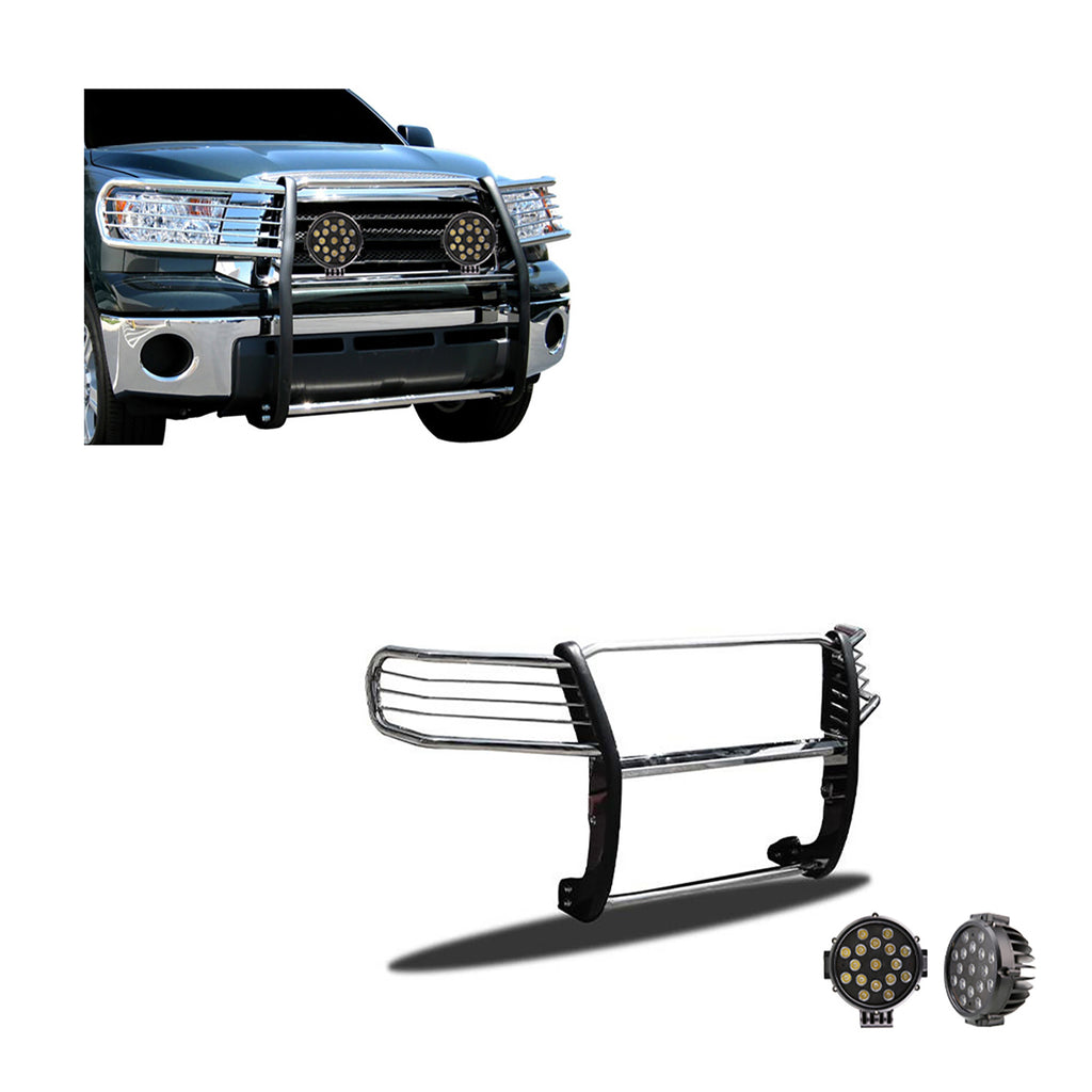 Black Horse Off Road 17A098900MSS-PLB Grille Guard Kit for Select Toyota Sequoia, Toyota Tundra