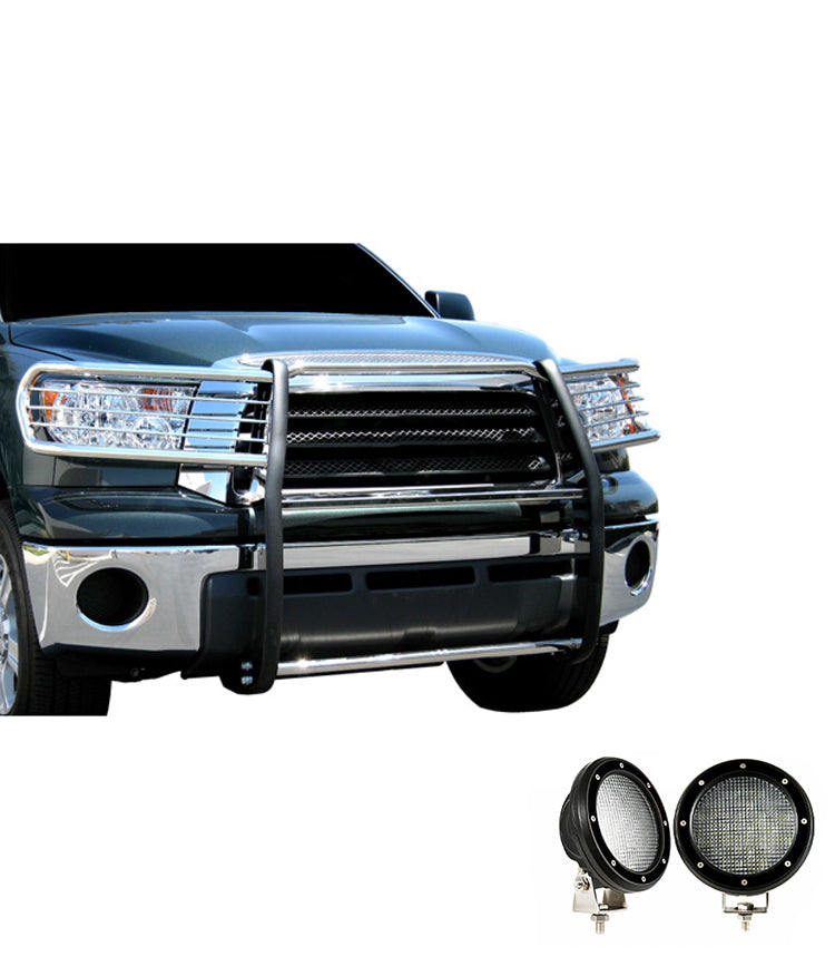 Black Horse Off Road 17A098900MSS-PLFB Grille Guard Kit for Select Toyota Sequoia, Toyota Tundra