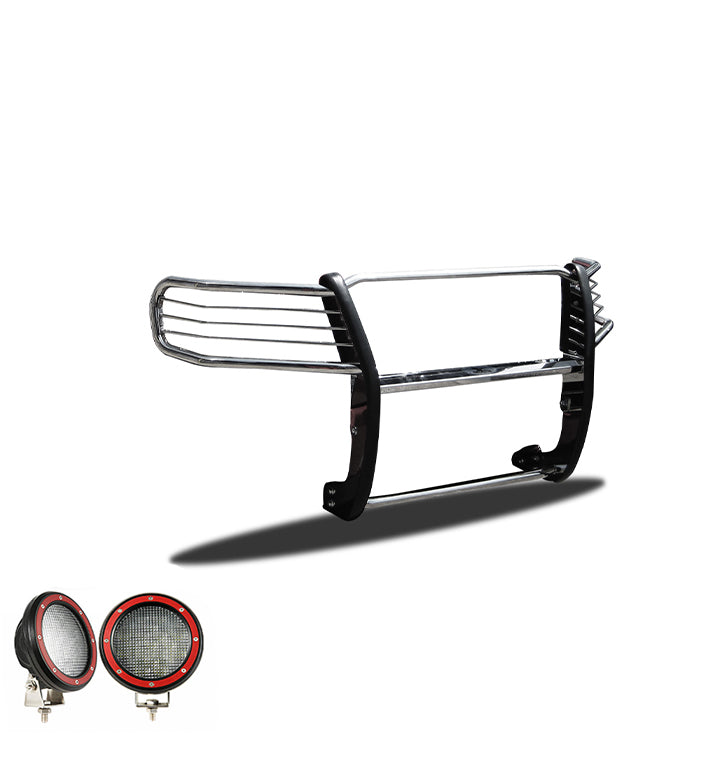 Black Horse Off Road 17A098900MSS-PLFR Grille Guard Kit for Select Toyota Sequoia, Toyota Tundra