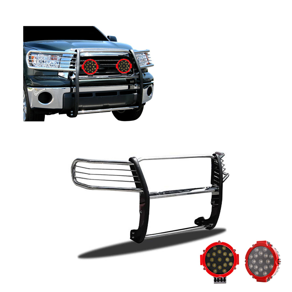 Black Horse Off Road 17A098900MSS-PLR Grille Guard Kit for Select Toyota Sequoia, Toyota Tundra