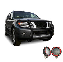 Load image into Gallery viewer, Black Horse Off Road 17A110200MA-PLFR Grille Guard Kit for Select Nissan Frontier, Nissan Pathfinder
