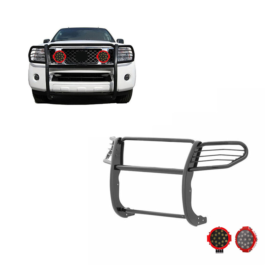 Black Horse Off Road 17A110200MA-PLR Grille Guard Kit for Select Nissan Frontier, Nissan Pathfinder