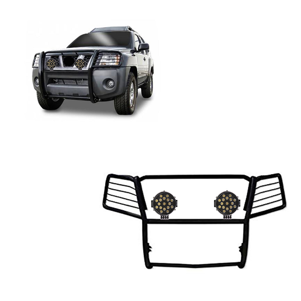 Black Horse Off Road 17A112100MA-PLB Grille Guard Kit for Select Nissan Xterra