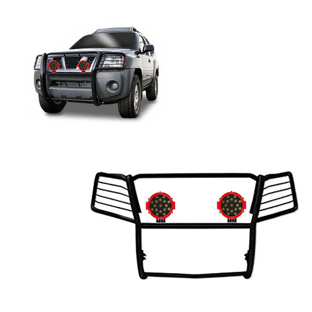 Black Horse Off Road 17A112100MA-PLR Grille Guard Kit for Select Nissan Xterra