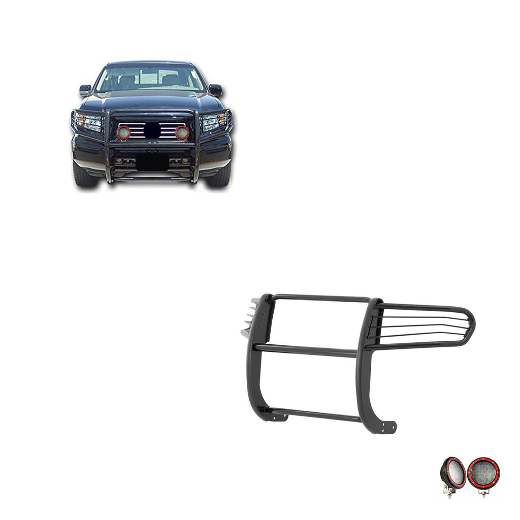 Black Horse Off Road 17A152500A1MA-PLFR Grille Guard Kit for Select Honda Ridgeline