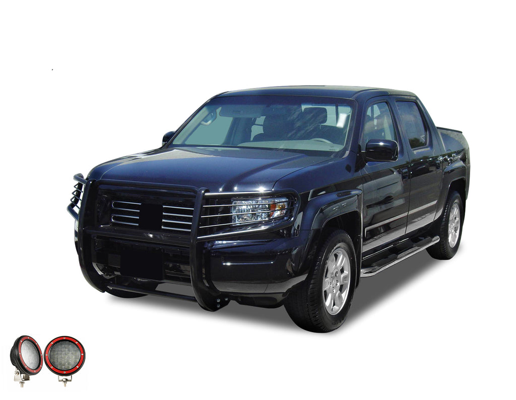 Black Horse Off Road 17A152500A1MA-PLFR Grille Guard Kit for Select Honda Ridgeline