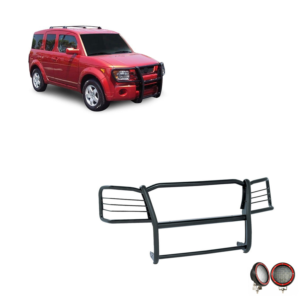 Black Horse Off Road 17A155900MA-PLFR Grille Guard Kit for Select Honda Element