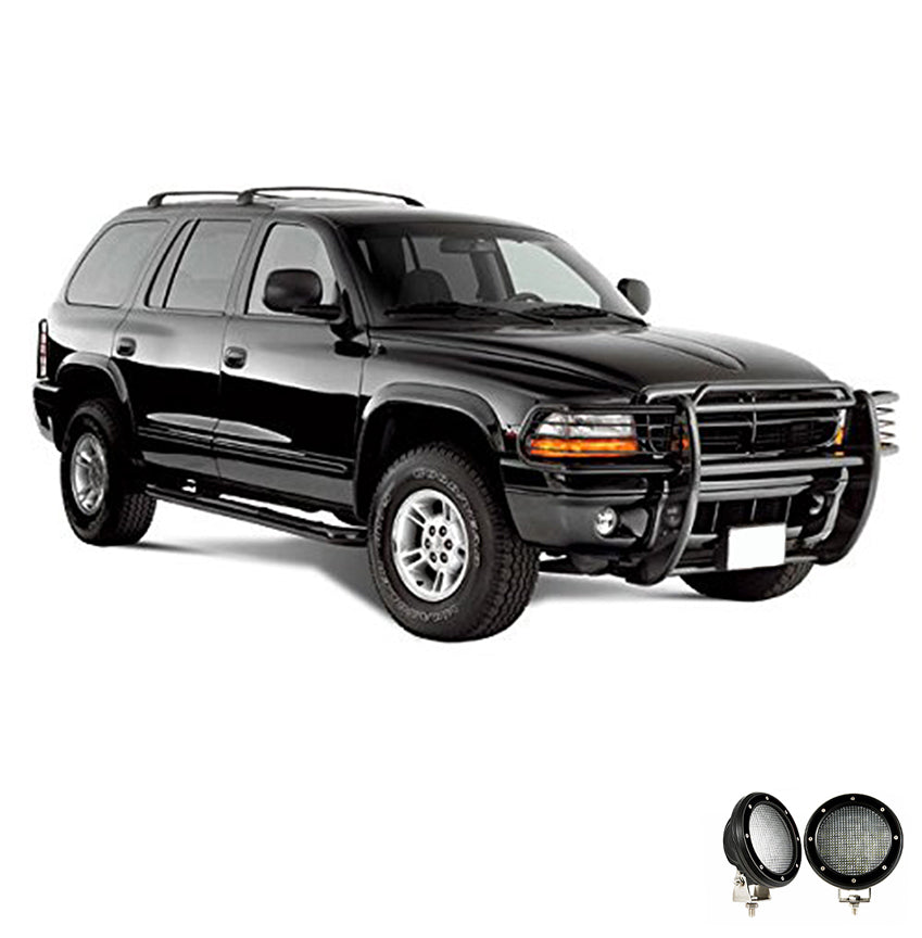 Black Horse Off Road 17BH23MA-PLFB Grille Guard Kit for Select Dodge Dakota, Dodge Durango