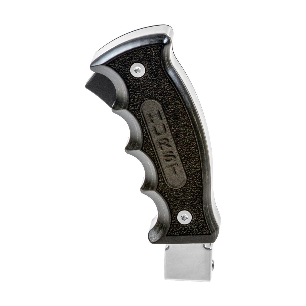 17C-Corvete-Billet-Plus-Shifter-Pistol-Grip-Polished-Aluminum-WBlack-Wood-Grips