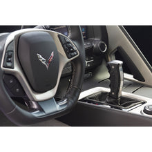 Load image into Gallery viewer, 17C-Corvete-Billet-Plus-Shifter-Pistol-Grip-Polished-Aluminum-WBlack-Wood-Grips