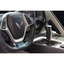 Load image into Gallery viewer, 17C-Corvete-Billet-Plus-Shifter-Pistol-Grip-Polished-Aluminum-WBlack-Wood-Grips