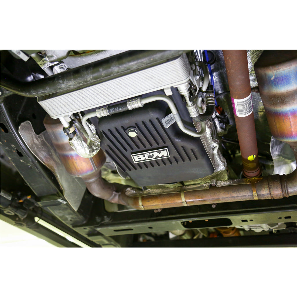 17C-F150-Hitek-Heavy-Duty-Deep-Transmission-Pan-W-Magnetic-Drain-Plug-Aluminum-Black