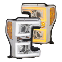Load image into Gallery viewer, 17C-F250350450-Projector-Headlights-WPlank-Style-Switchback-Chrome-WAmber-Excl-Factory-Led