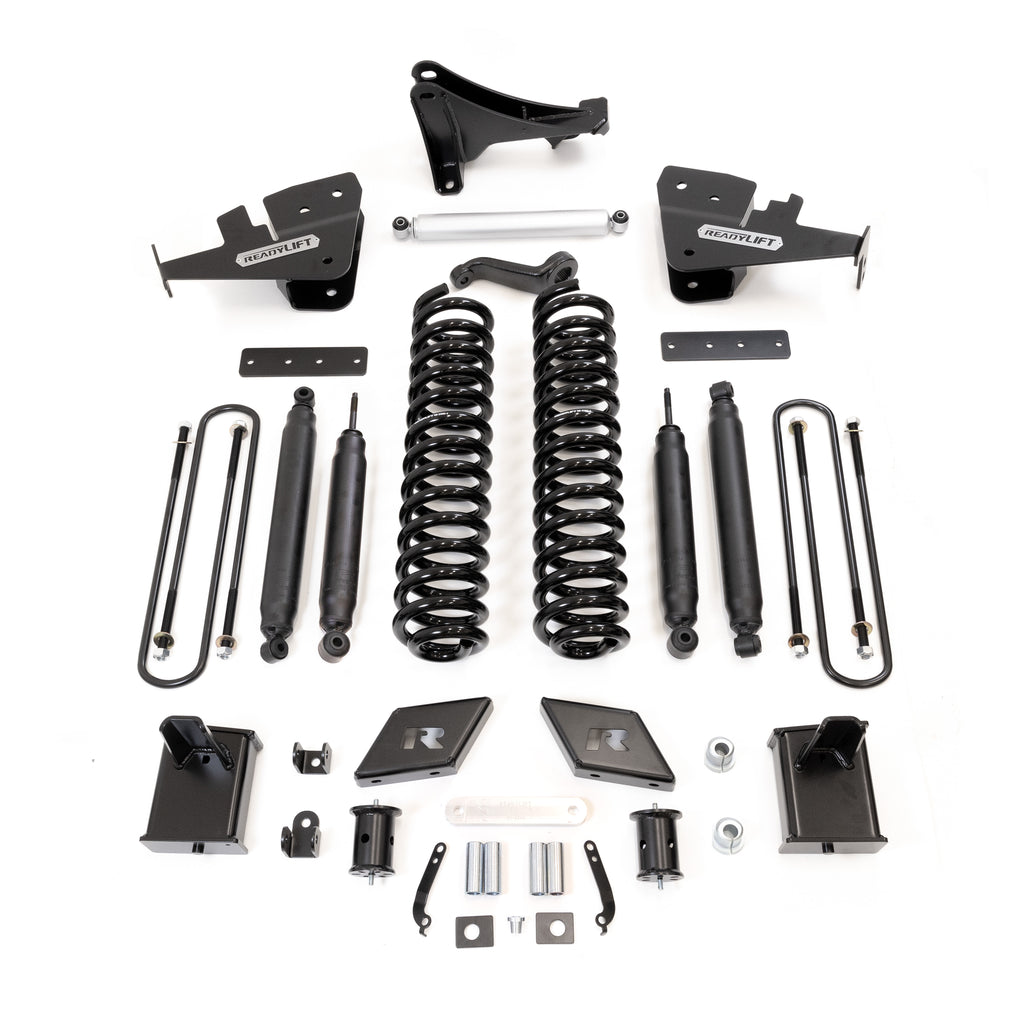 17C-Ford-4Wd-7In-Coil-Spring-Lift-Kit-WSst3000-FrtRear-Shocks-And-Frt-Track-Bar-Bracket