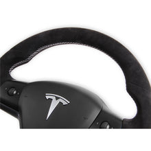 Load image into Gallery viewer, 17C-Tesla-Model-3--20C-Model-Y-Steering-Wheel-Alcantara-Wrapped-Black