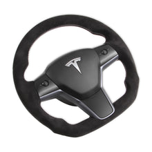 Load image into Gallery viewer, 17C-Tesla-Model-3--20C-Model-Y-Steering-Wheel-Alcantara-Wrapped-Black