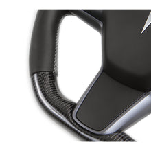 Load image into Gallery viewer, 17C-Tesla-Model-3-Steering-Wheel-Carbon-Fiber-W-Leather-Grips-Black-Leather