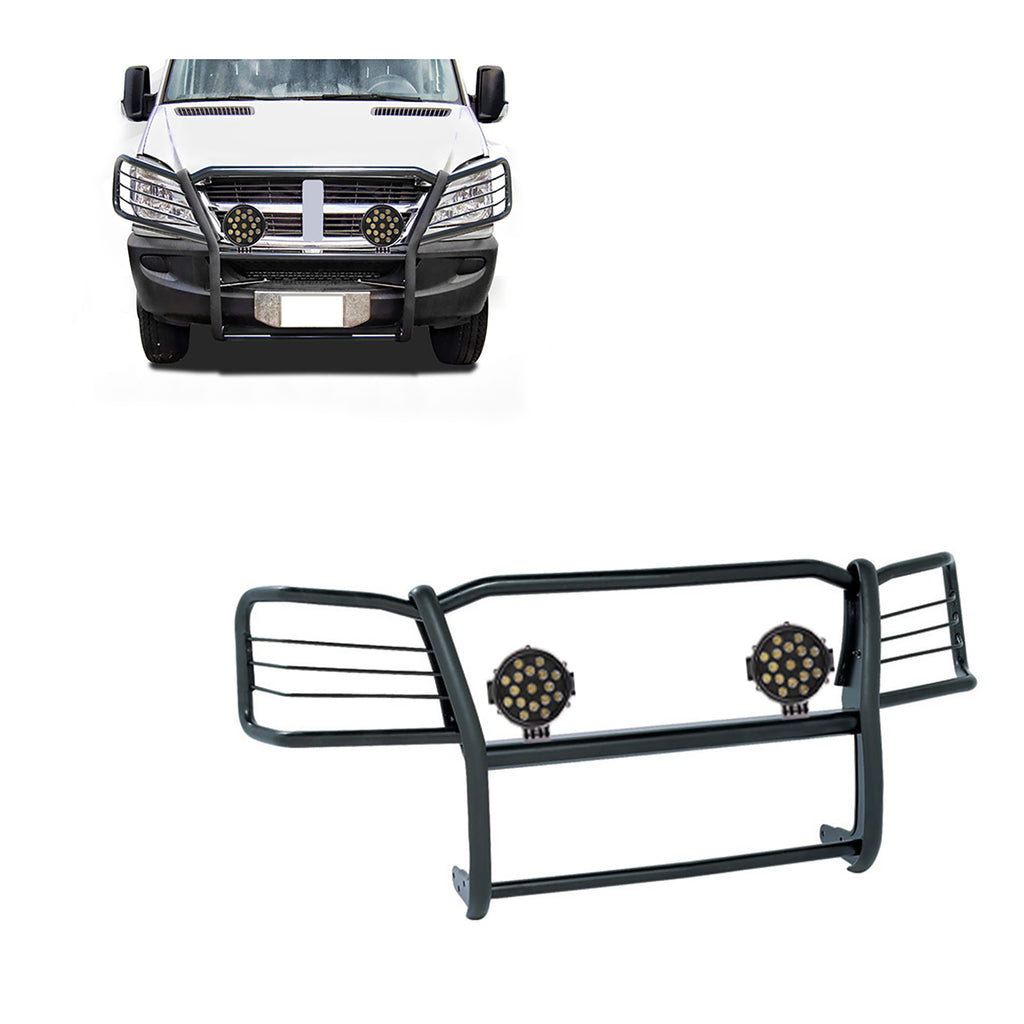 Black Horse Off Road 17D502MA-PLB Grille Guard Kit for Select Dodge Sprinter 2500, Dodge Sprinter 3500, Freightliner Sprinter 2500, Freightliner Sprinter 3500, Mercedes-Benz Sprinter, Mercedes-Benz Sprinter 2500, Mercedes-Benz Sprinter