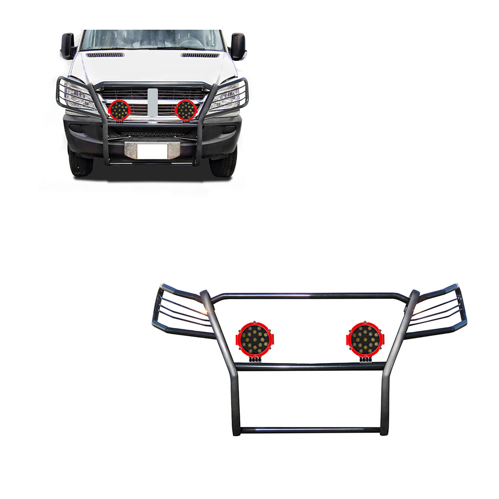 Black Horse Off Road 17D502MA-PLR Grille Guard Kit for Select Dodge Sprinter 2500, Dodge Sprinter 3500, Freightliner Sprinter 2500, Freightliner Sprinter 3500, Mercedes-Benz Sprinter 2500, Mercedes-Benz Sprinter