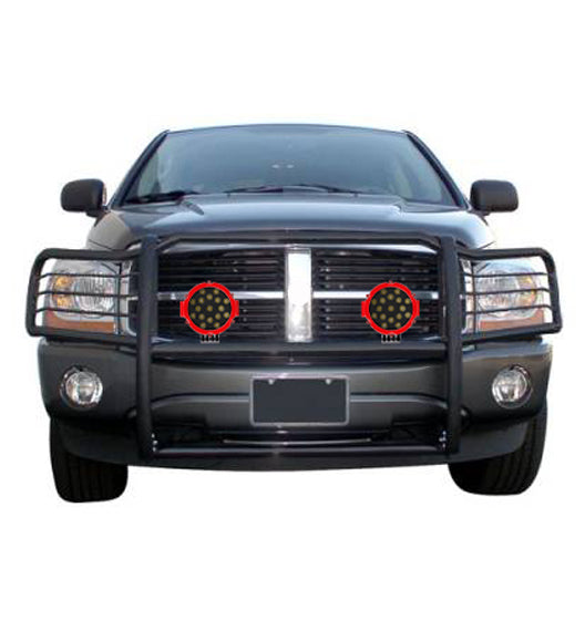 Black Horse Off Road 17DG100MA-PLR Grille Guard Kit for Select Dodge Ram 1500, Dodge Ram 2500, Dodge Ram