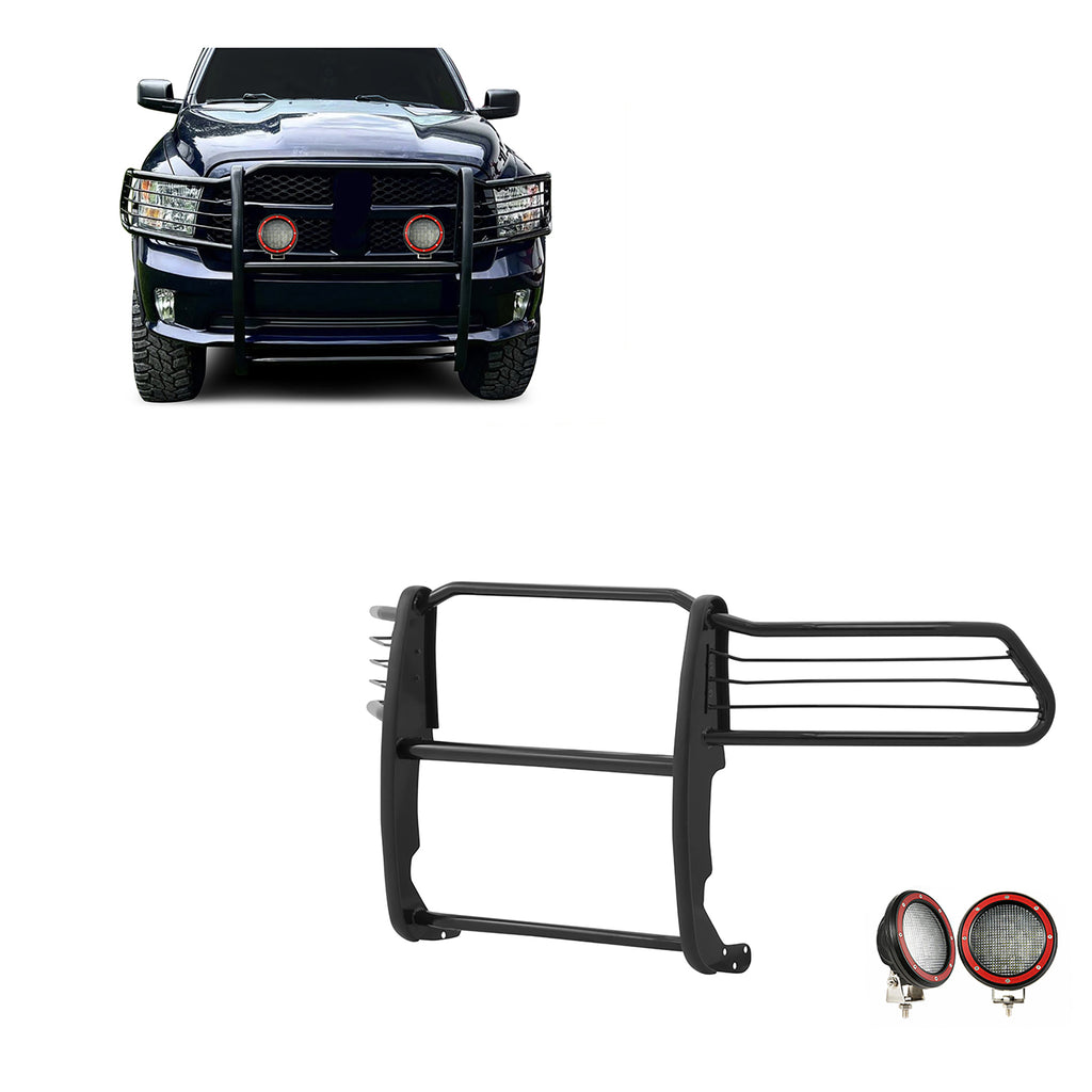 Black Horse Off Road 17DG109MA-PLFR Grille Guard Kit for Select Dodge Ram 1500, Ram 1500, Ram Classic