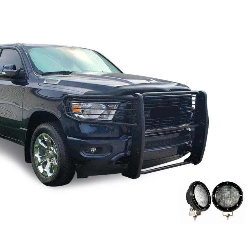 Black Horse Off Road 17DG111MA-PLFB Grille Guard Kit for Select Ram