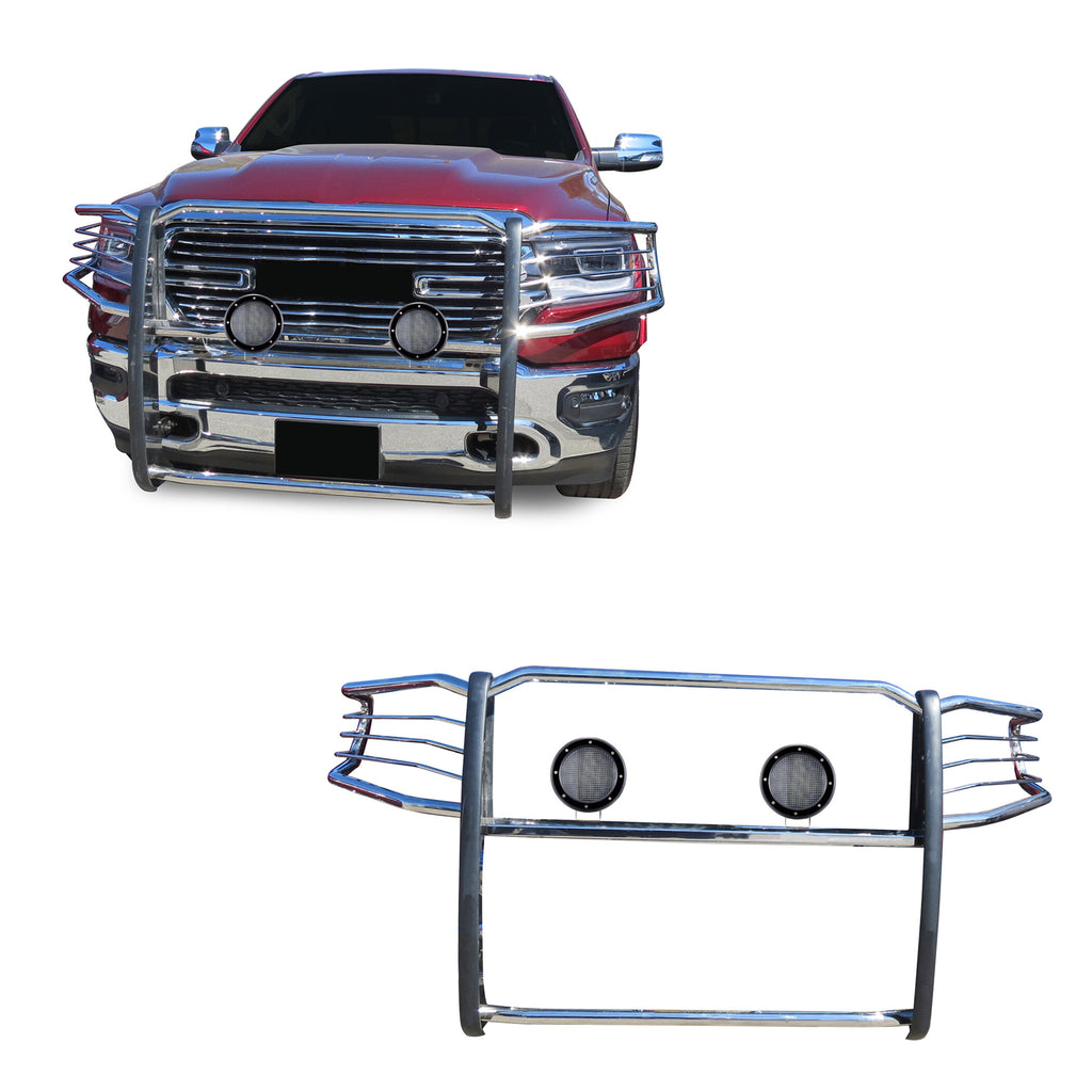 Black Horse Off Road 17DG111MSS-PLFB Grille Guard Kit for Select Ram