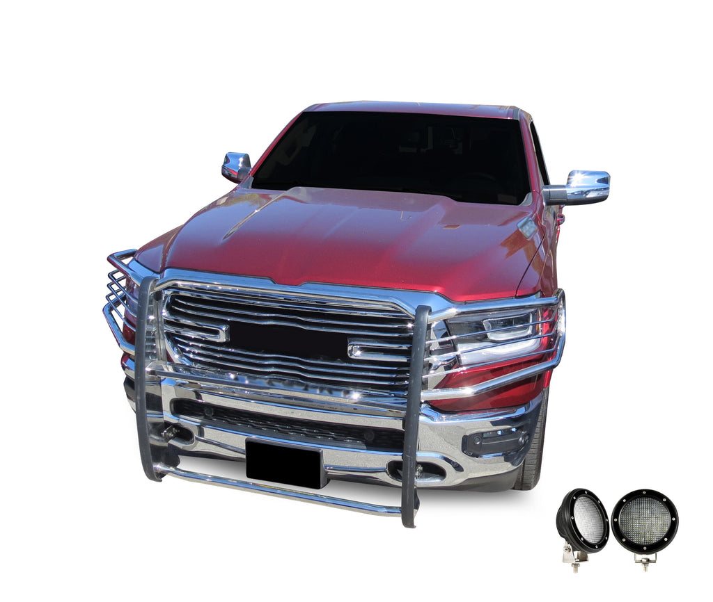 Black Horse Off Road 17DG111MSS-PLFB Grille Guard Kit for Select Ram