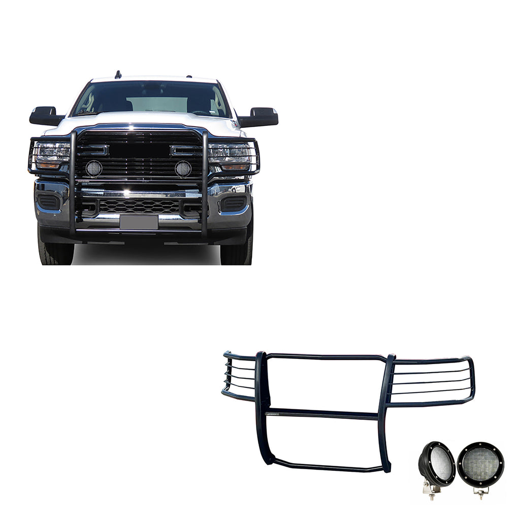 Black Horse Off Road 17DG113MA-PLFB Grille Guard Kit for Select Ram 2500, Ram