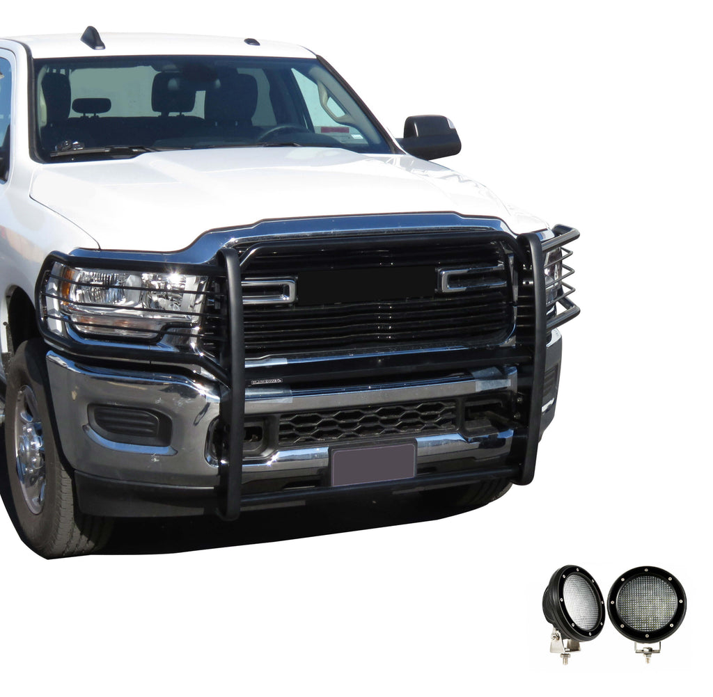 Black Horse Off Road 17DG113MA-PLFB Grille Guard Kit for Select Ram 2500, Ram