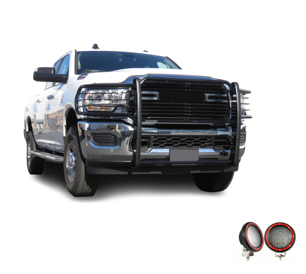 Black Horse Off Road 17DG113MA-PLFR Grille Guard Kit for Select Ram 2500, Ram
