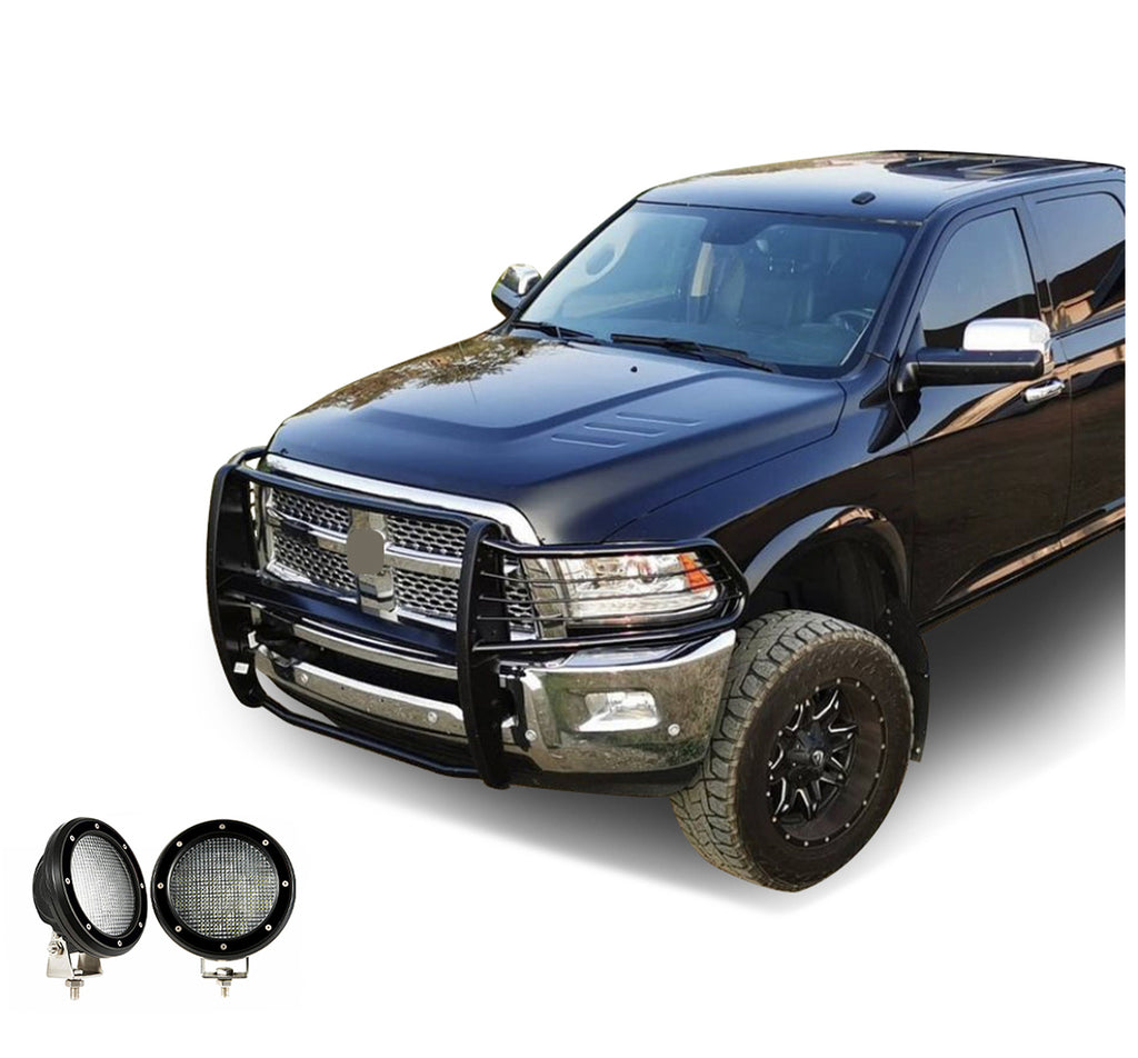 Black Horse Off Road 17DR01MA-PLFB Grille Guard Kit for Select Ram 2500, Ram