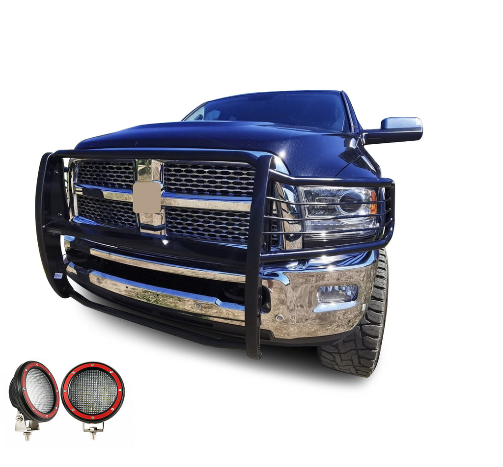 Black Horse Off Road 17DR01MA-PLFR Grille Guard Kit for Select Ram 2500, Ram